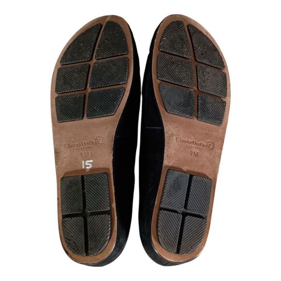 L’amour Des Pieds Caiden Hidden Wedge Flat Round Toe Black Suede Womens 9 M - Picture 10 of 11